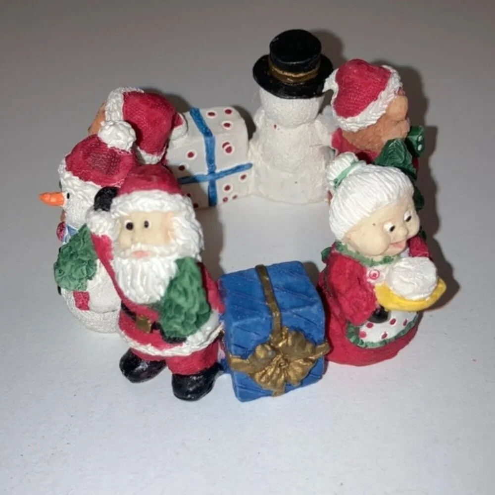 🎄✨ Set of 3 Ceramic Christmas Napkin Rings | 3” Diameter 🎅🎁